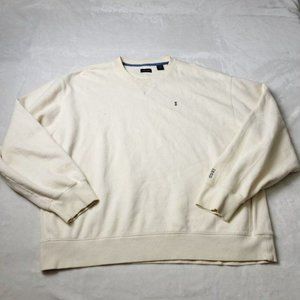 IZOD Pullover Sweater Mens Size XXL 2XL Cream Tan Soft